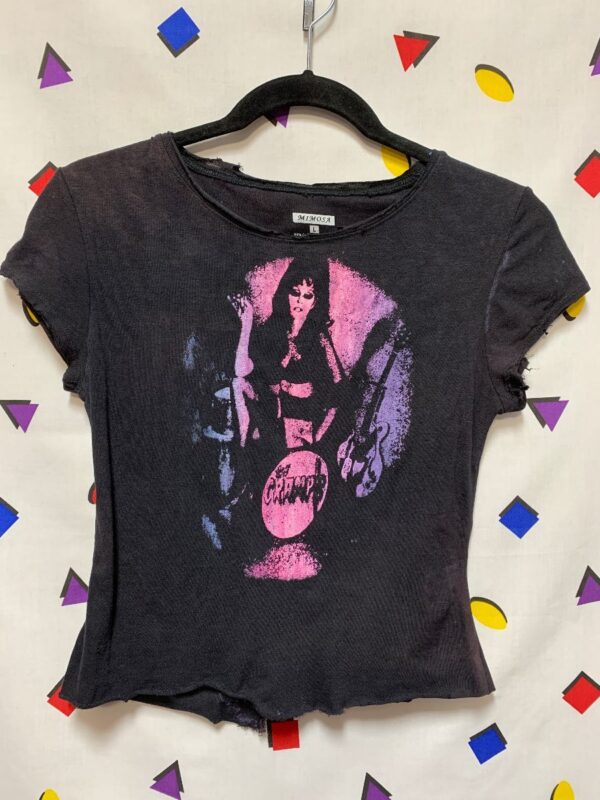 product details: THE CRAMPS FITTED BABYDOLL T SHIRT FRONT POISON IVY GRAPHIC photo