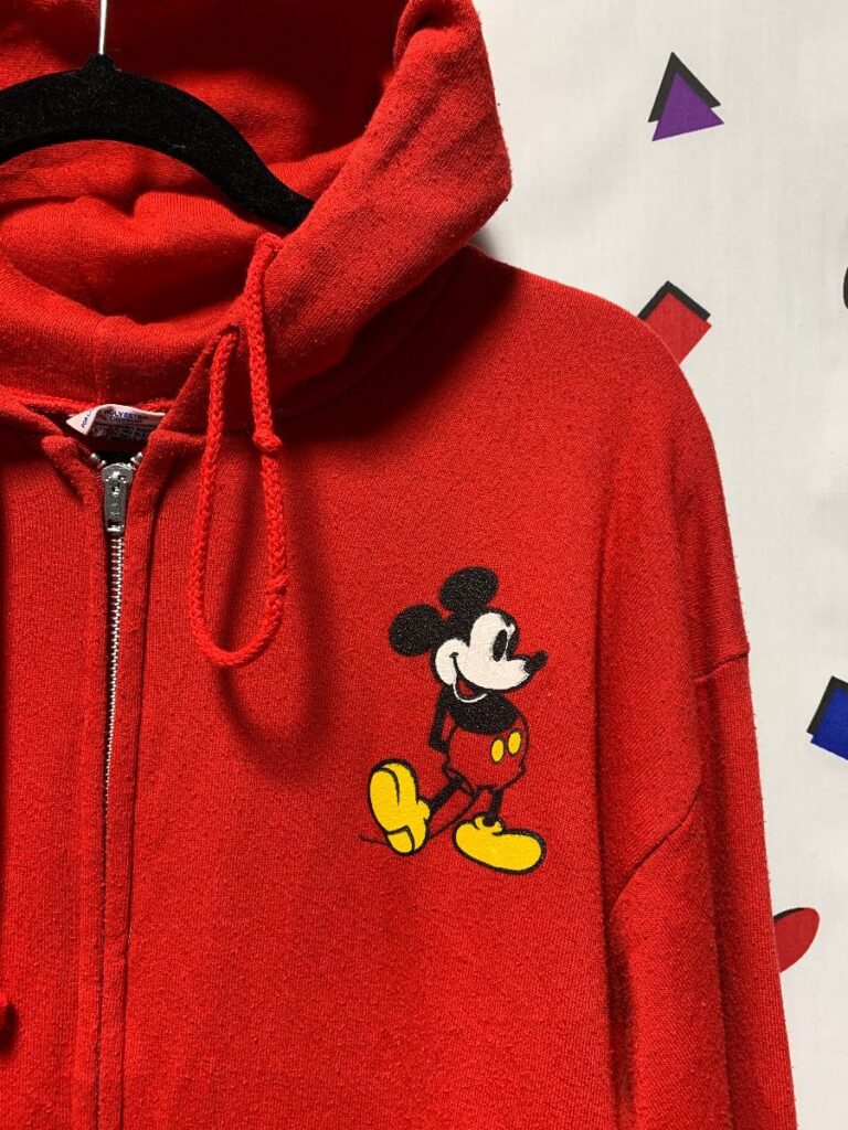 DISNEY MICKEY MOUSE ZIPUP HOODIE MADE IN USA ASIS