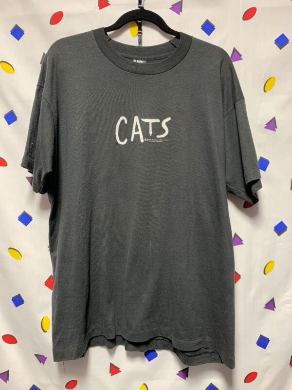 product details: 1981 CATS THE MUSICAL T-SHIRT CAT EYES ON BACK photo