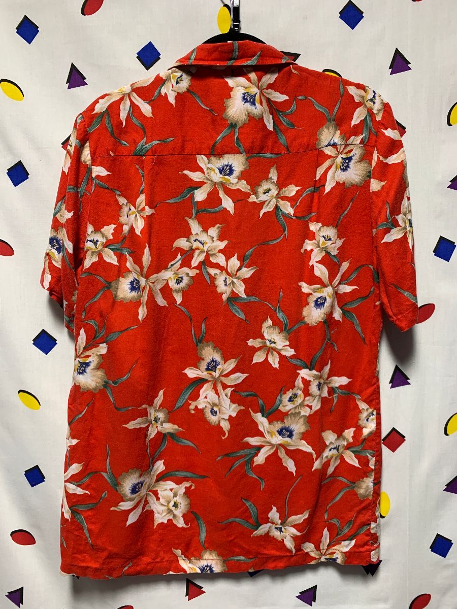 Tropical Hawaiian Shirt Flower Print Front Pocket | Boardwalk Vintage