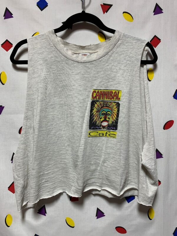 product details: 1980S CANNIBAL CAFE CUT OFF MUSCLE TEE photo
