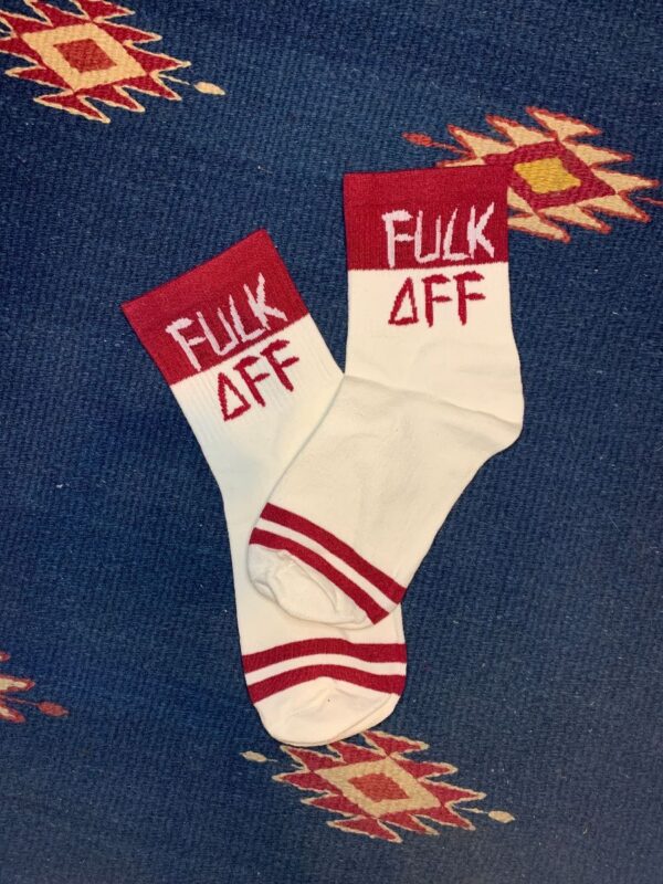 product details: FUCK OFF FUNNY SOCKS photo