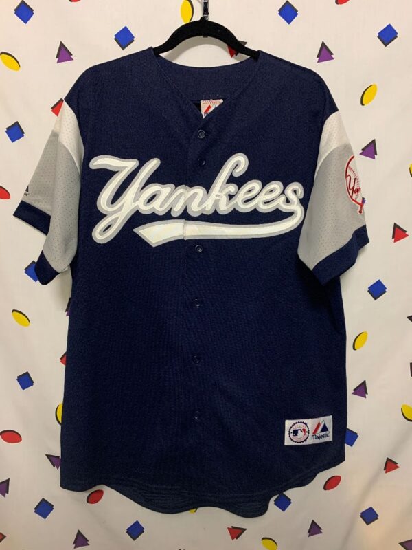 product details: CLASSIC MLB NEW YORK YANKEES STITCHED TWO-TONED BASEBALL JERSEY photo