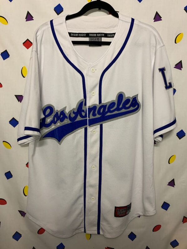 product details: LOS ANGELES EMBROIDERED & STITCHED BASEBALL JERSEY photo