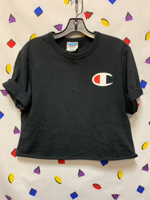 product details: CHAMPION CROPPED T-SHIRT FRONT LOGO photo