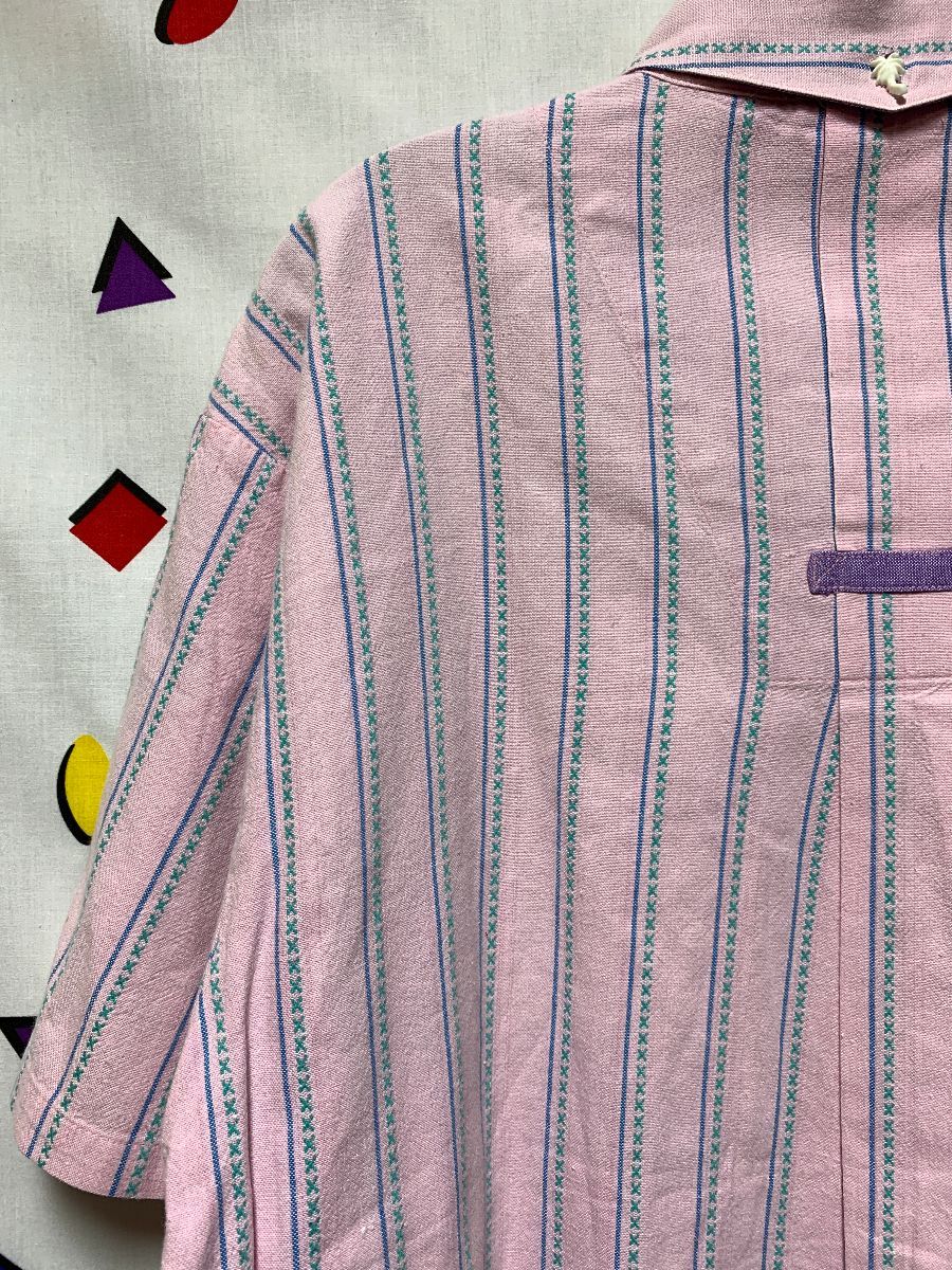 Cotton Shirt Woven Cotton Pattern | Boardwalk Vintage