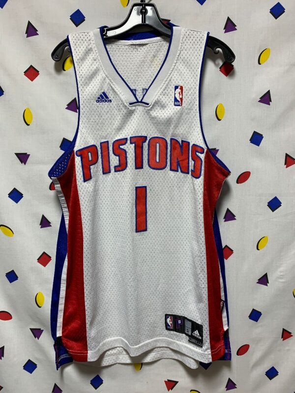 product details: NBA DETROIT PISTONS BASKETBALL JERSEY #1 BILLUPS AS-IS photo