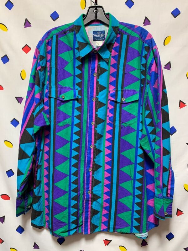 product details: FUNKY GEOMETRIC WESTERN STYLE SHIRT photo