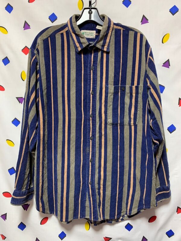product details: CORDUROY VERTICAL STRIPED SHIRT photo