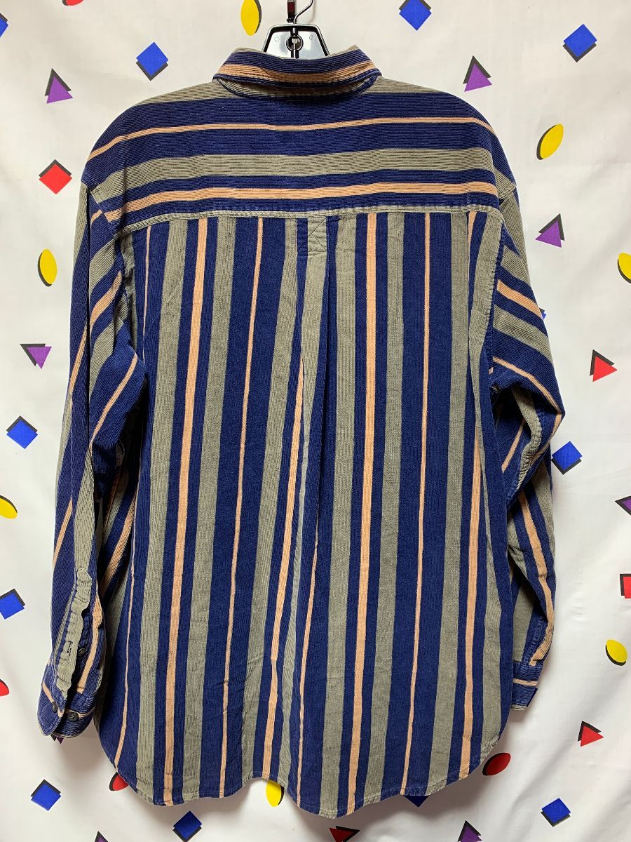 Corduroy Vertical Striped Shirt | Boardwalk Vintage