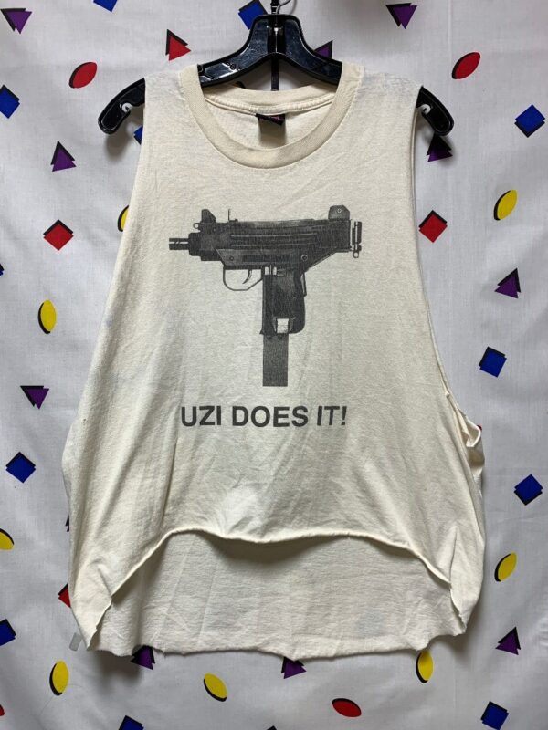 product details: UZI DOES IT CROPPED TANK HI-LOW CUT photo