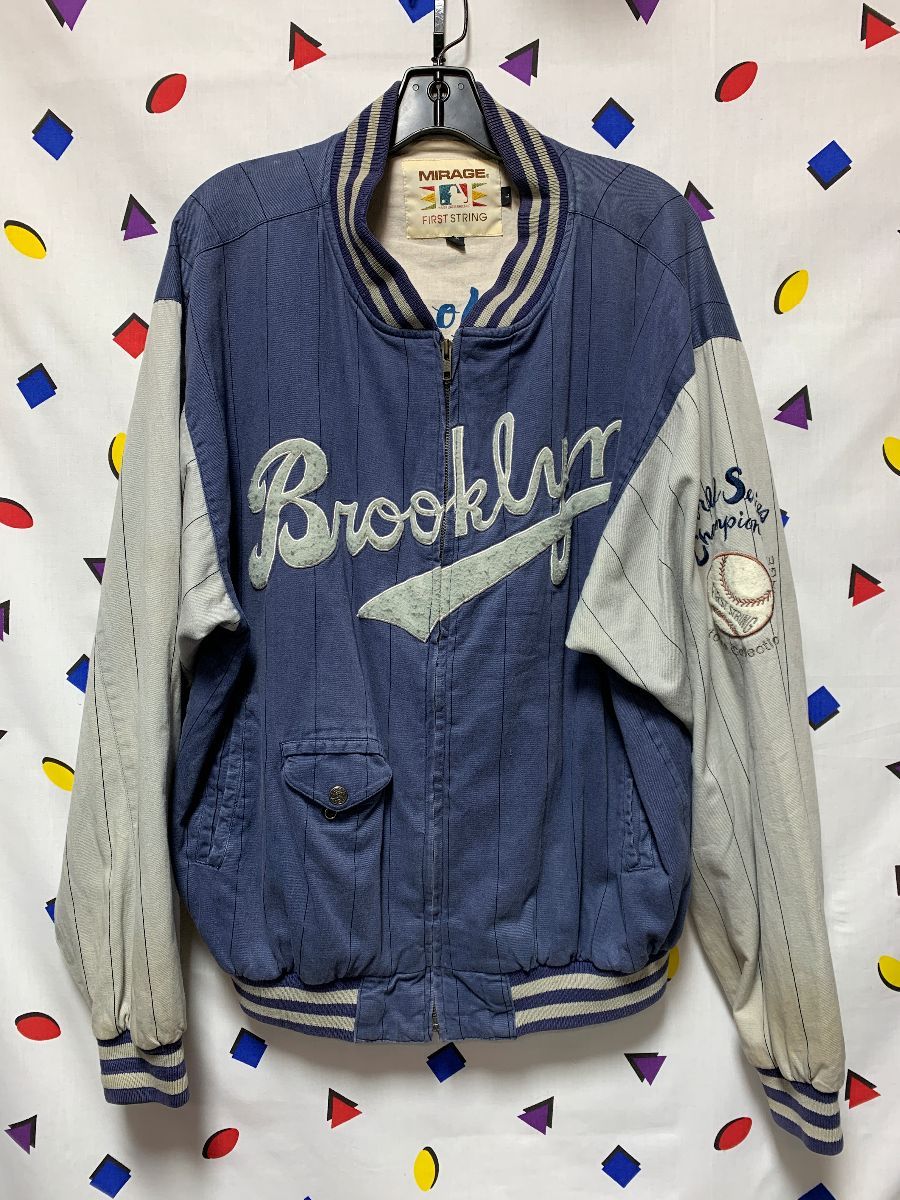 BROOKLYN DODGERS Vintage STARTER Cooperstown Collection Baseball Jacket.  Size L