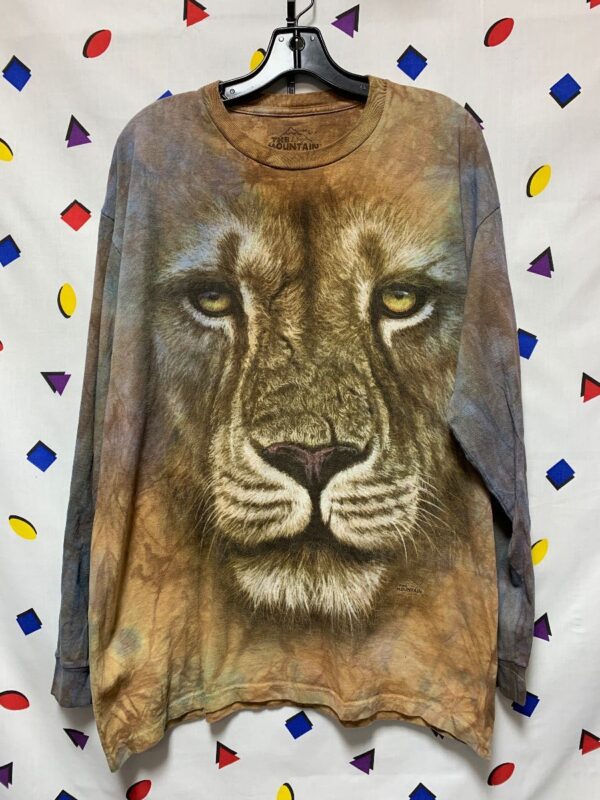 product details: LION FACE PRINTED LONG SLEEVE SHIRT photo