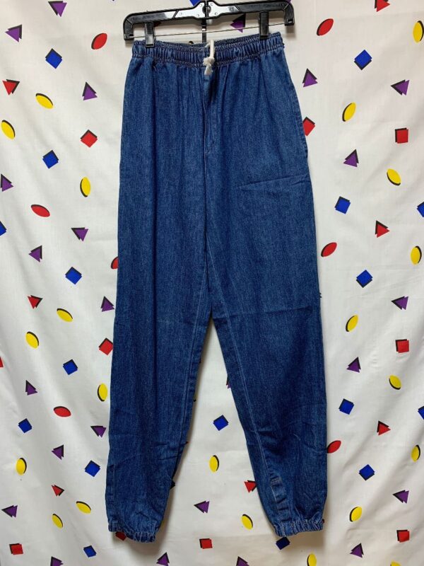 product details: 80S DENIM STRETCH PANTS HIGH WAISTED BACK RIGHT POCKET photo