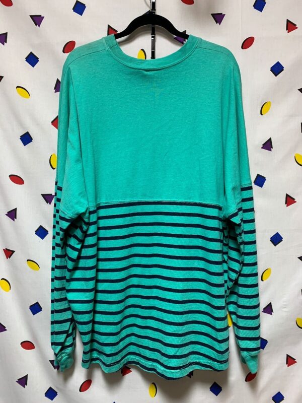 product details: 1990S LONG SLEEVE HORIZONTAL STRIPED OVERSIZED COTTON SHIRT *DEADSTOCK photo