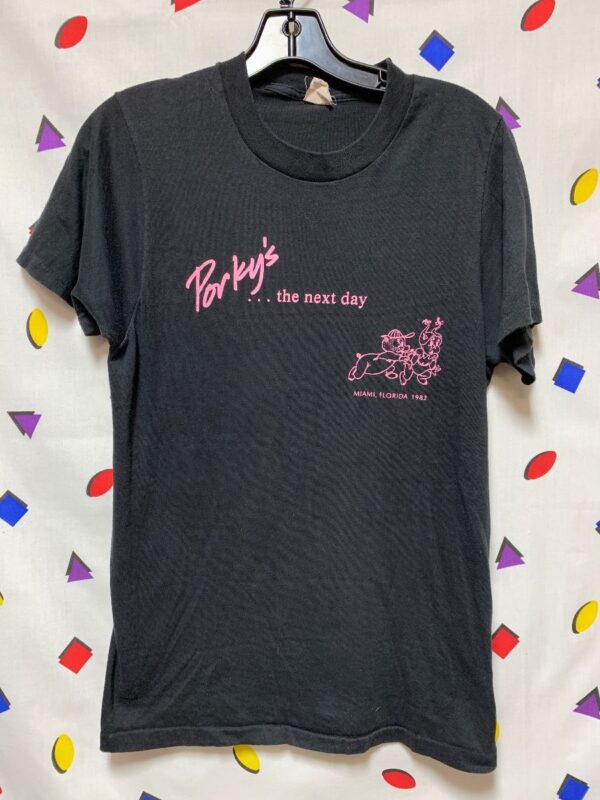 product details: PORKYS.. THE NEXT DAY - MIAMI, FLORIDA 1982 PORKYS 2 MOVIE TSHIRT  AS-IS photo