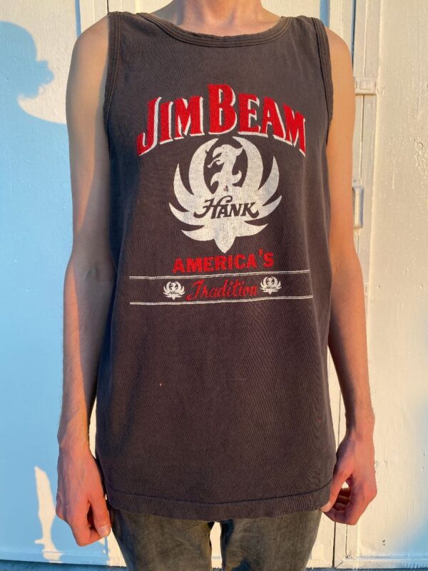 product details: HANK WILLIAMS JR X JIM BEAM TANK TOP MUSCLE TEE AMERICAS TRADITION 1 800 HANK AS-IS photo