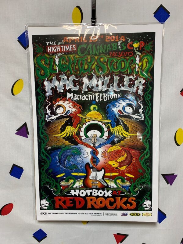 product details: SLIGHTLY STOOPID MAC MILLER POSTER | HIGH TIMES | APRIL, 19TH 2014 | RED ROCKS photo