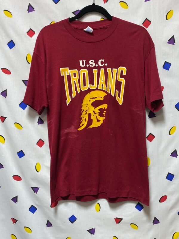 product details: TSHIRT USC TROJANS *DEADSTOCK 50/50 MADE IN USA photo