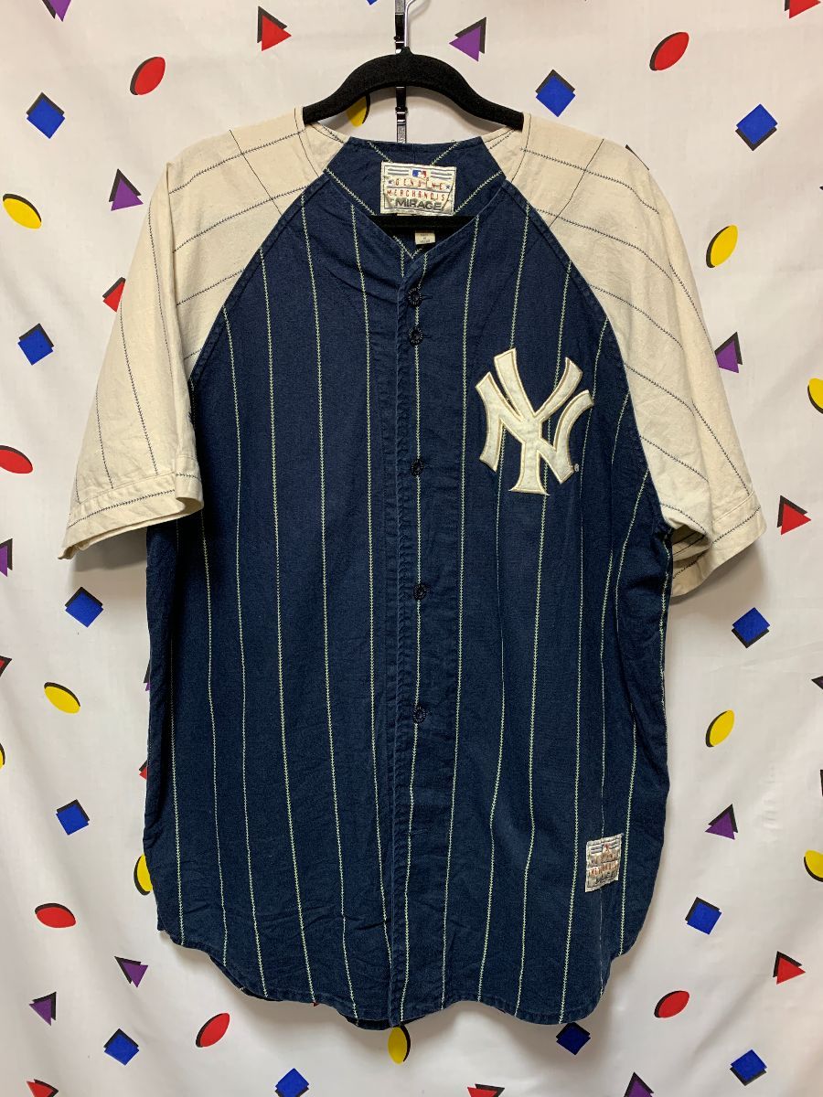 Vintage New York Yankees Button up Baseball Jersey Mirage 