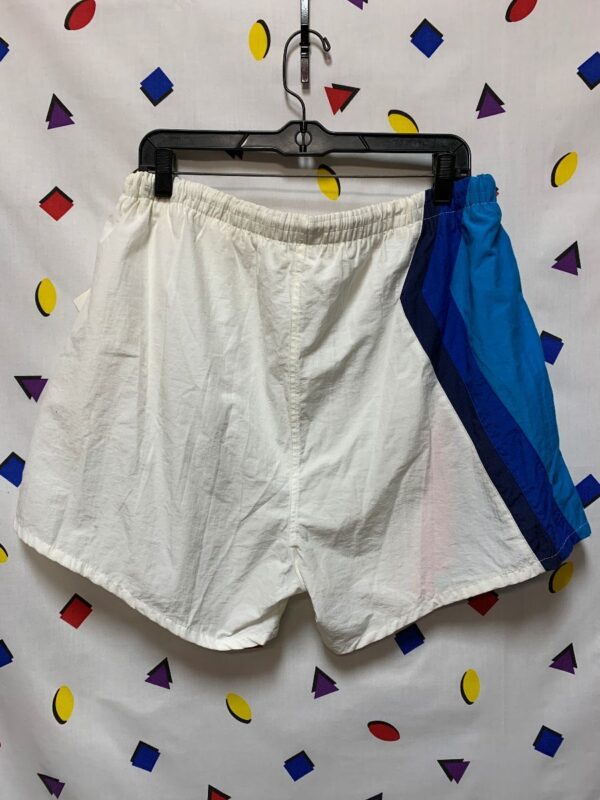 product details: DEADSTOCK SPEEDO SWIM SHORTS ALL WHITE WITH POP OF COLOR photo