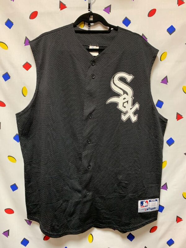 product details: COOL CHICAGO WHITE SOX SLEEVELESS NETTED MESH JERSEY photo