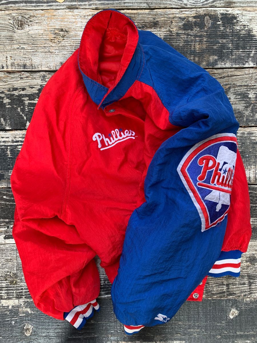 Philadelphia Phillies Starter Jacket Puffy Two Toned Color Block ...