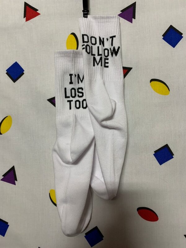 product details: FUNNY SOCKS | DONT FOLLOW ME, IM LOST TOO photo