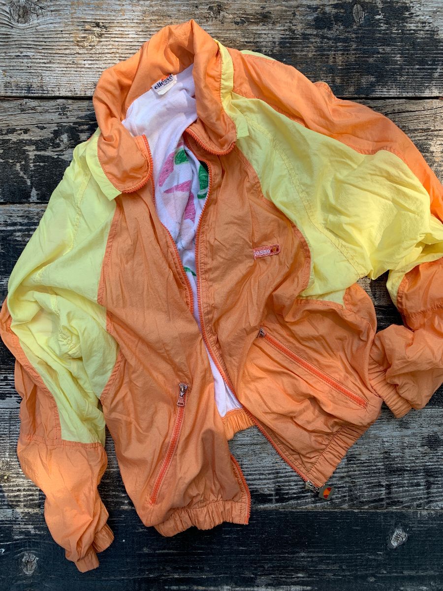 Demonstreer Gehoorzaamheid Jonge dame Pastel Colorblock Cotton Lined Zip Up Ellesse Windbreaker Jacket Zippered  Pockets Made In Italy | Boardwalk Vintage