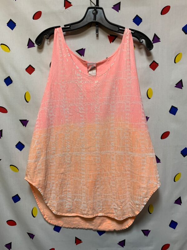 product details: OMBRE ALLOVER PRINT OCEAN PACIFIC OVERSIZED TANK TOP SCRUNCHED TANK STRAP photo