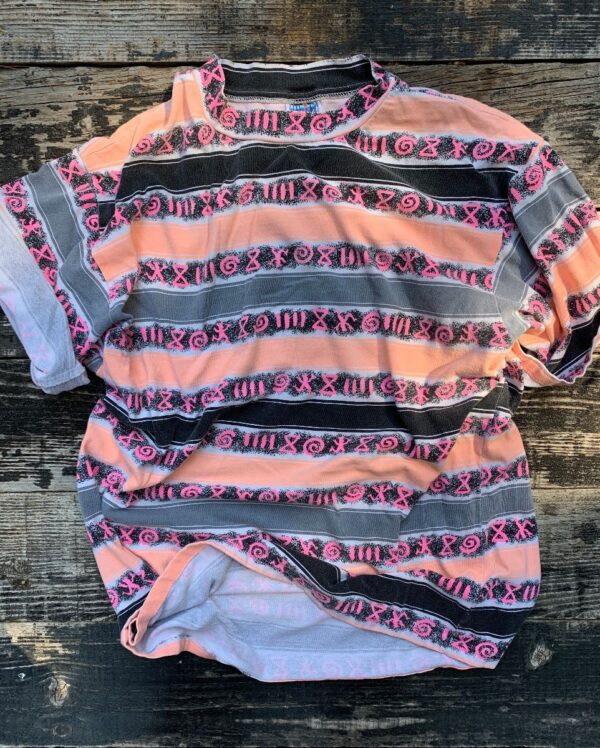 product details: 1980S ALLOVER SURF PRINT TSHIRT SORBET COLOR WAY COTTON BOXY FIT AS-IS photo