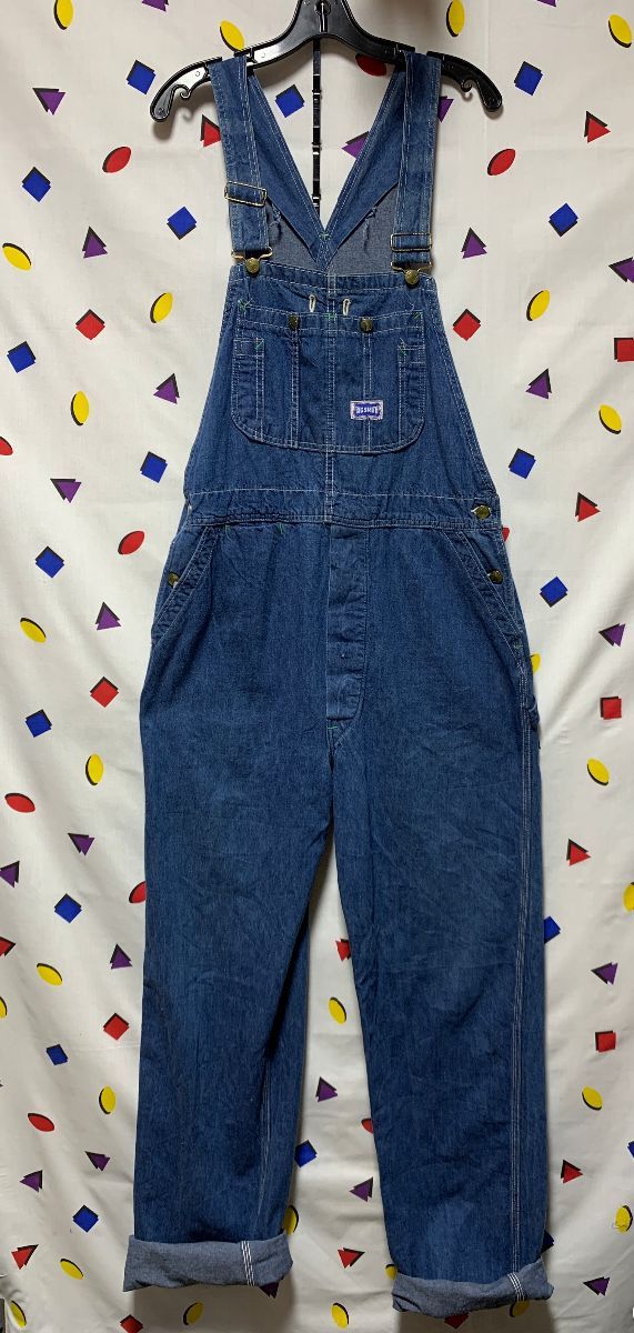 button fly overalls