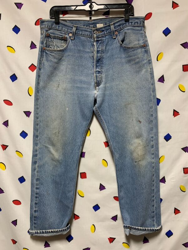 product details: PERFECT WASH LEVIS 501XX DISTRESSED JEANS BUTTON FLY photo