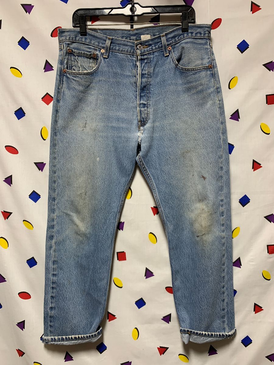 Perfect Wash Levis 501xx Distressed Jeans Button Fly | Boardwalk Vintage