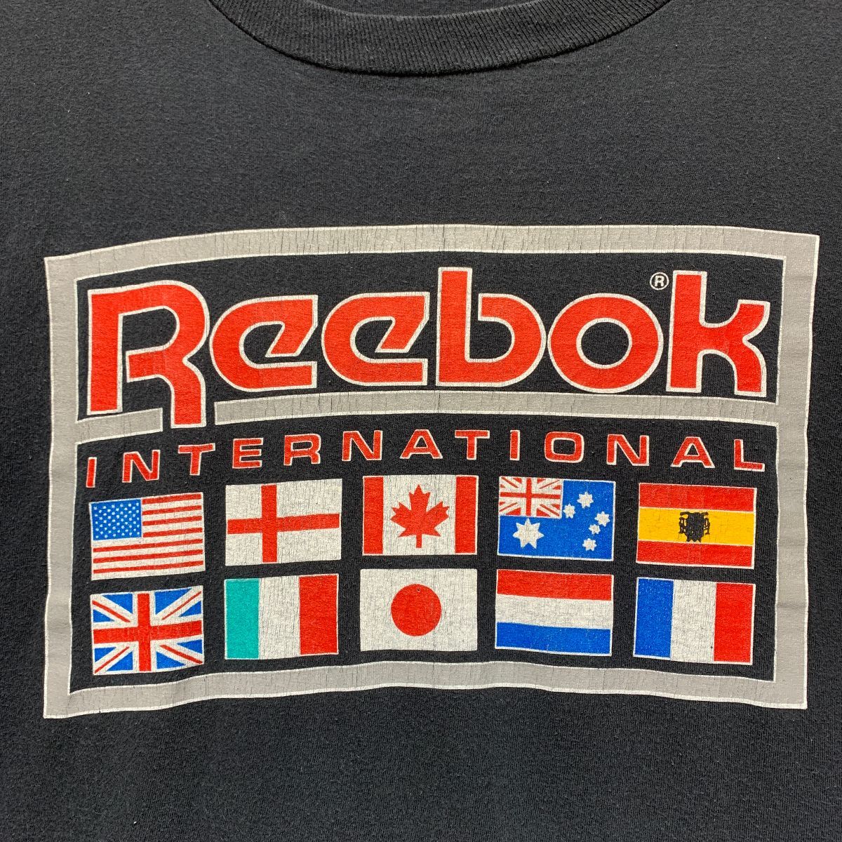 Cool Vintage Reebok International Flags Graphic Tee As-is | Boardwalk ...