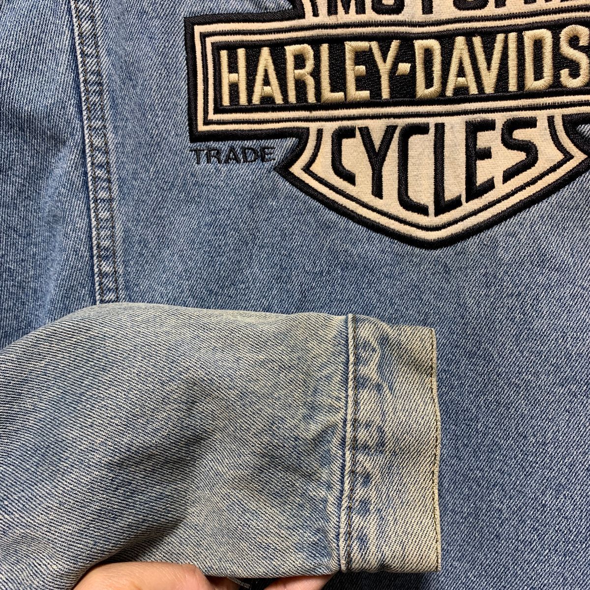 Harley Davidson Denim \\biker Blues\\ Trucker Jacket | Boardwalk Vintage