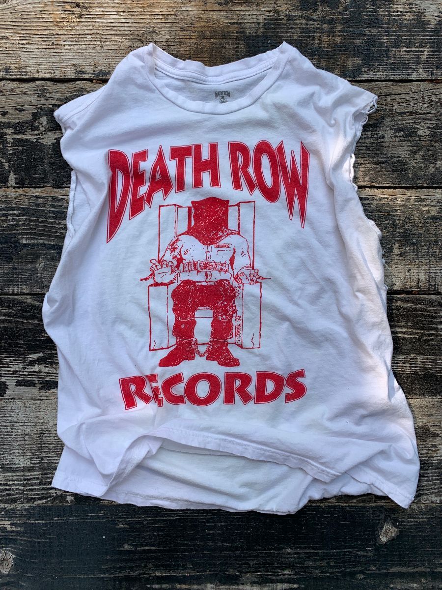 death row records t shirt red