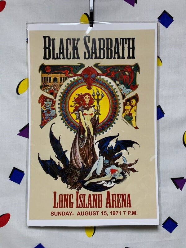 product details: BLACK SABBATH POSTER | LONG ISLAND ARENA AUGUST 15, 1971 photo