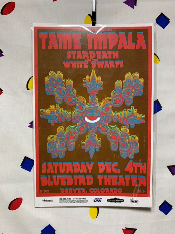 product details: TAME IMPALA AT THE BLUEBIRD THEATRE IN DENVER COLORADO IN 2010 CONCERT POSTER photo
