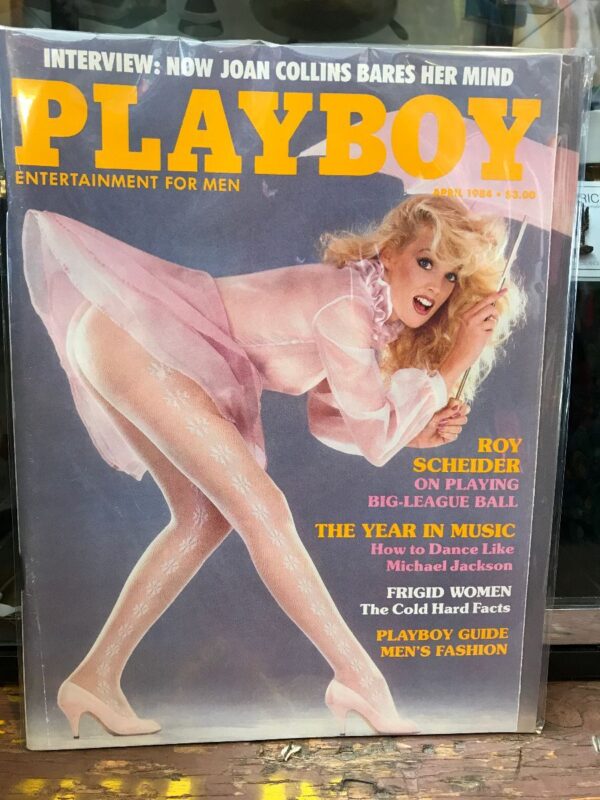 product details: PLAYBOY MAGAZINE – APRIL 1984 THE YEAR IN MUSIC | ROY SCHEIDER | JOAN COLLINS | MEN\\S FASHION photo