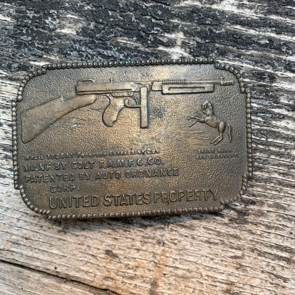 Thompson Submachine Gun Colt Famefc Co United States Property Solid