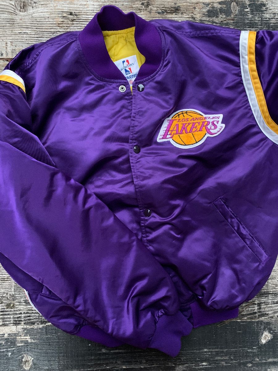 Starter Purple Satin Los Angeles Kings 80s Jacket - Jackets Masters