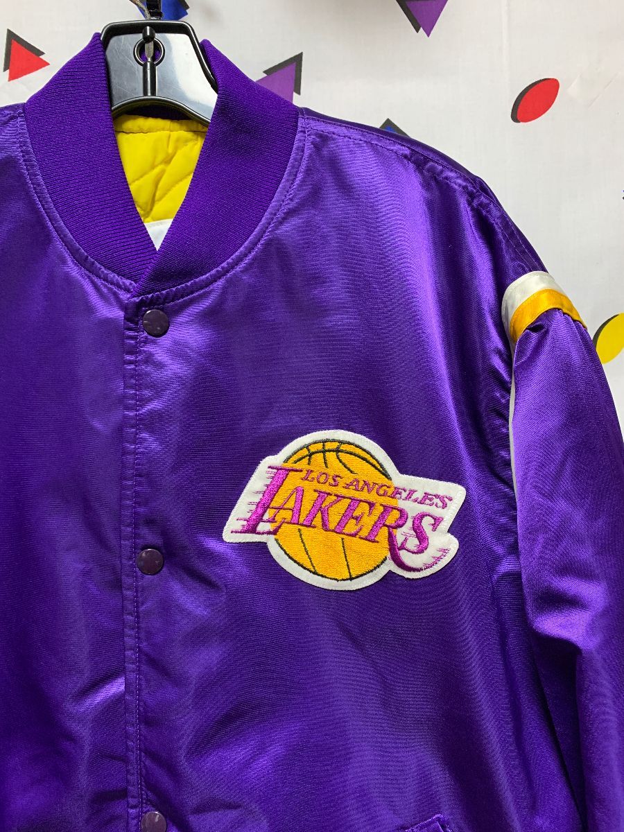 Vintage 80s LA Lakers Starter Jacket S NBA Basketball Los Angeles USA made, The Clothing Vault