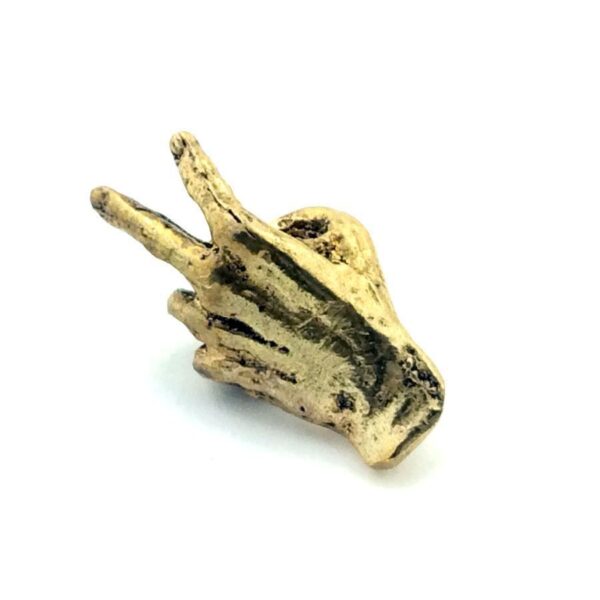 product details: SAY ANYTHING SOLID BRASS HAND PIN photo