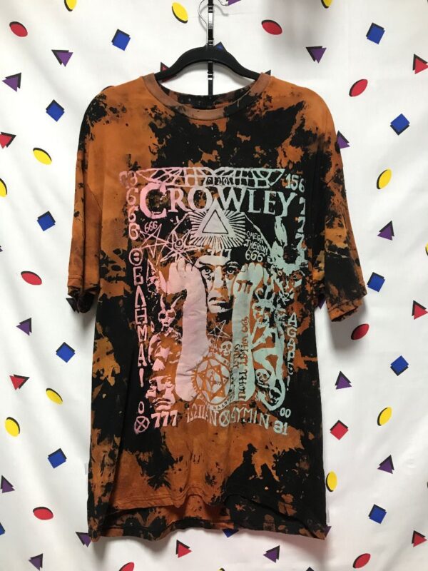 product details: OZZY OZBOURNE / ALEISTER CROWLEY BLEACH SPLATTERED OVERSIZED T-SHIRT photo