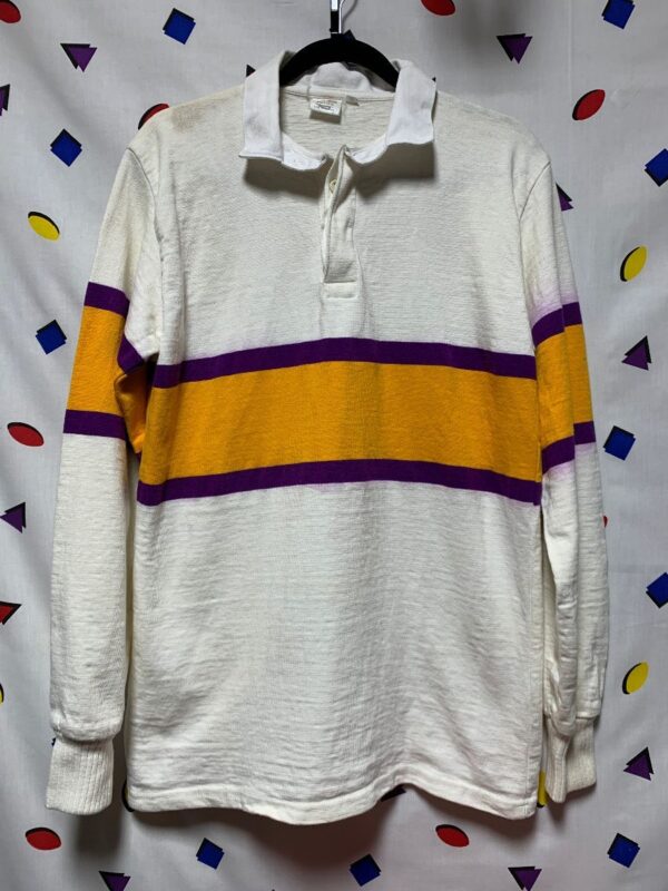 product details: LAKERS COLORWAY LONGSLEEVE  RUGBY SHIRT AS IS photo