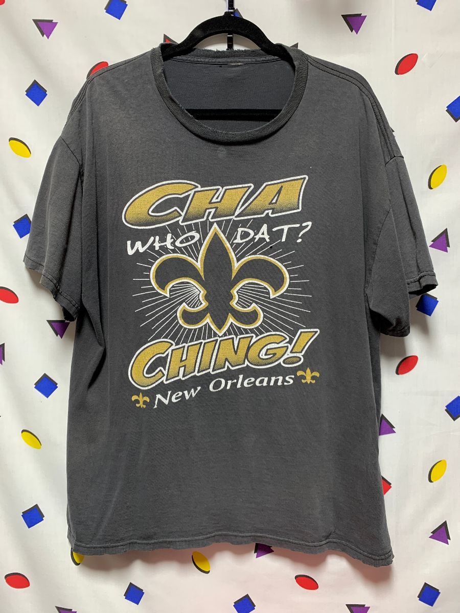 Boxy Thin Faded Nfl New Orleans Saints Cha Ching Who Dat T-shirt ...