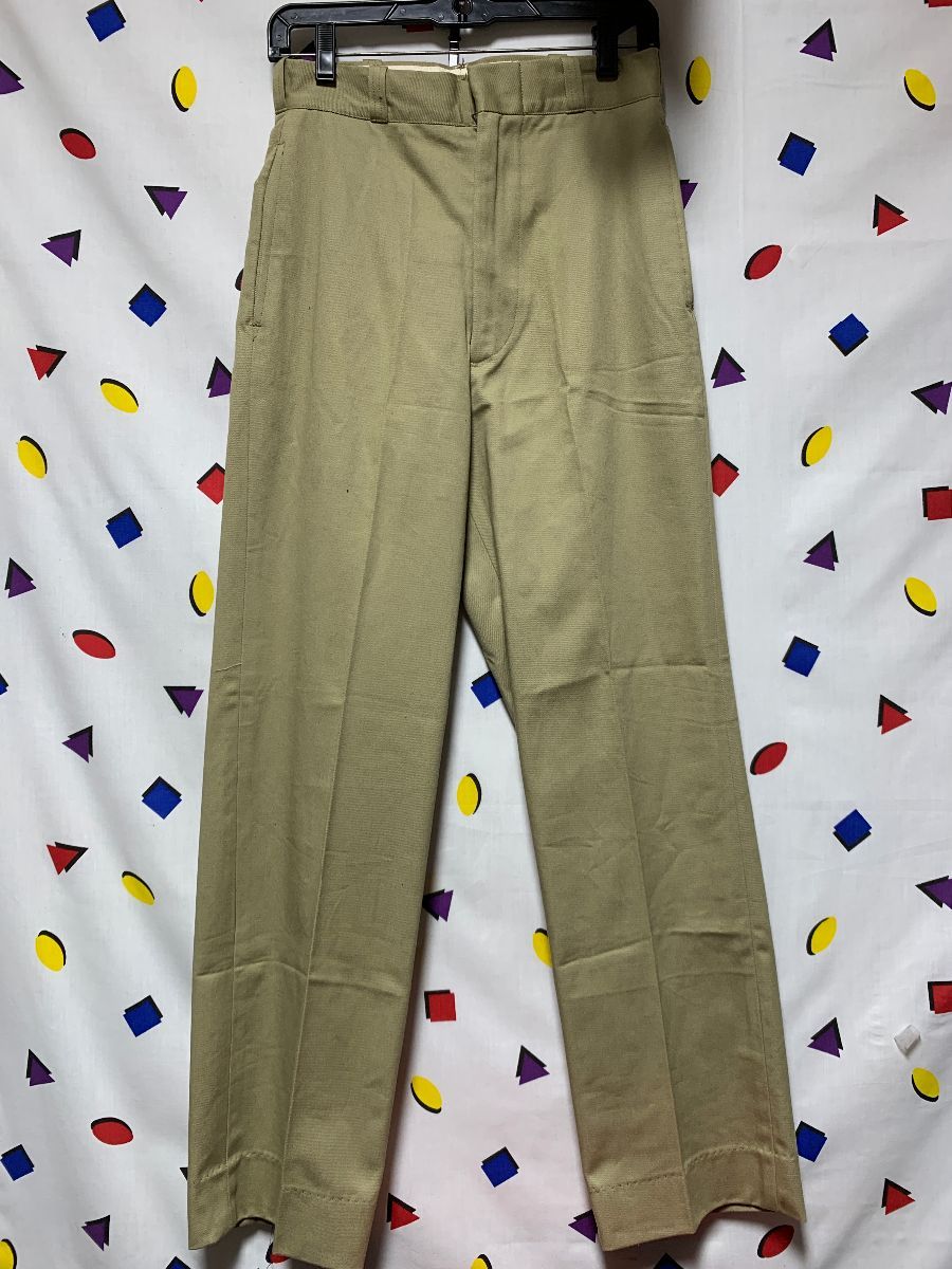 1960s Deadstock Old School Style Khaki Work Wear Pants | Boardwalk