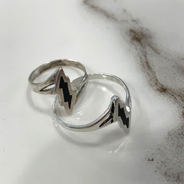 product details: LIGHTNING BOLT ENAMEL INLAY RING photo