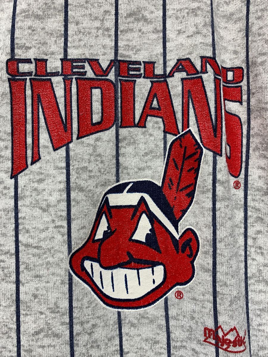 Mlb Cleveland Indians Button Up Pinstripe Cotton Jersey As-is ...